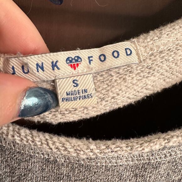 JUNK FOOD | New England Patriots French Terry Shred Back Sweatshirt | Size Small - Picture 3 of 5